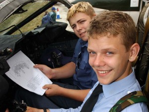air cadets in aircraft